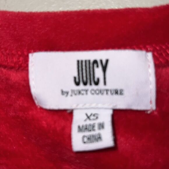 Juicy Couture Red Velour Sweatshirt - Picture 5 of 8